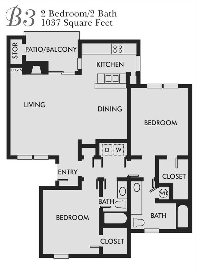 Floorplan - Brandon Oaks Apartment Homes