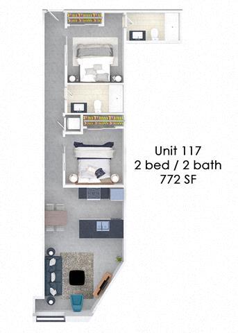 Floorplan - Fording Flats - All Utilities Included