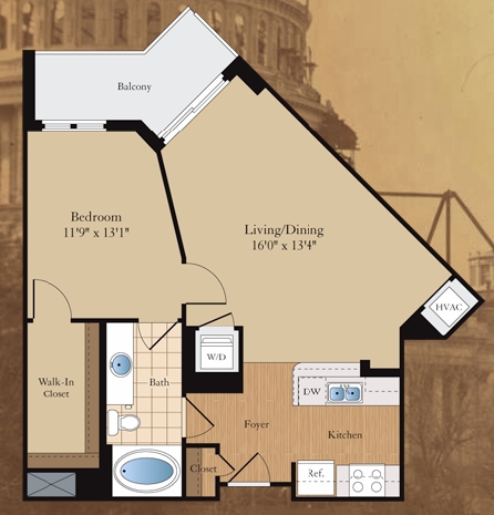 1BR/1BA - 70 Capitol Yards