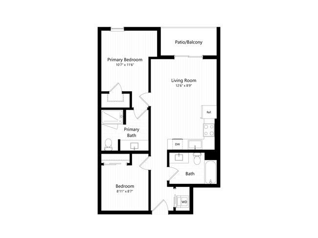E - 2x2 floor plan THE CHARLIE SM YALE - THE CHARLIE SM YALE