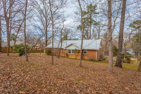 Sloped Backyard in Winter - 312 Signal Mountain Blvd