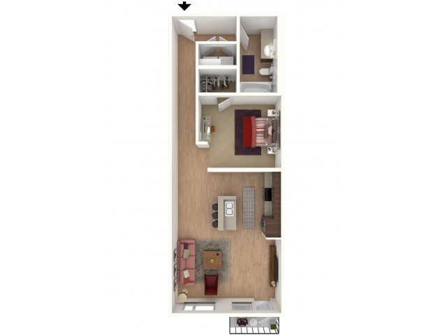 A3 - floor plan w/furniture display - Northside Apartments