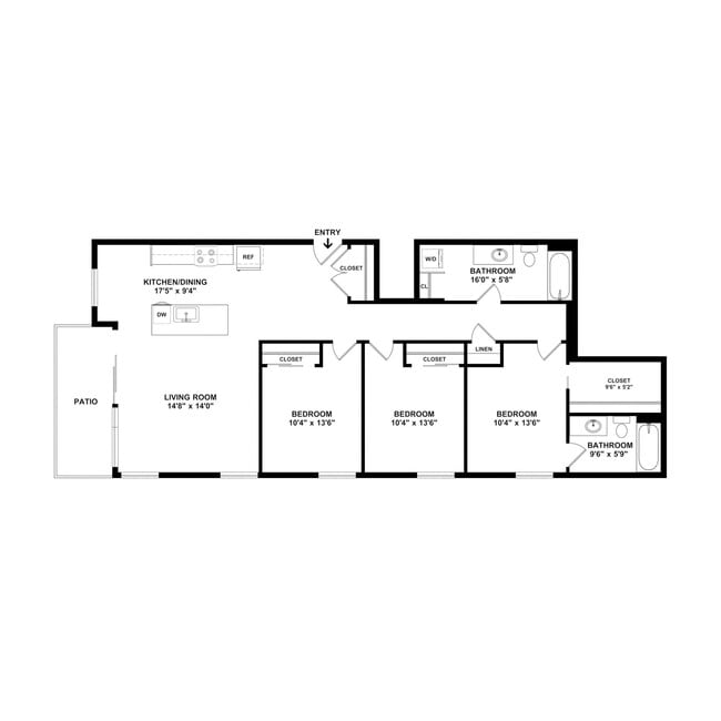 Floorplan - Harwood Flats