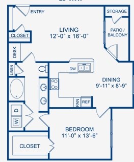 1BR/1BA - Camden Amber Oaks