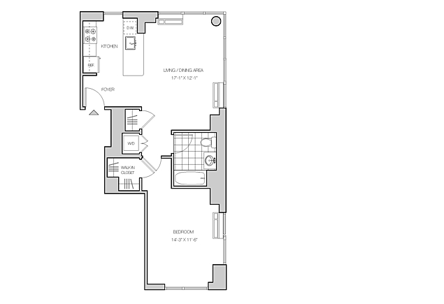 1BR/1BA- Residence P - The Maximilian