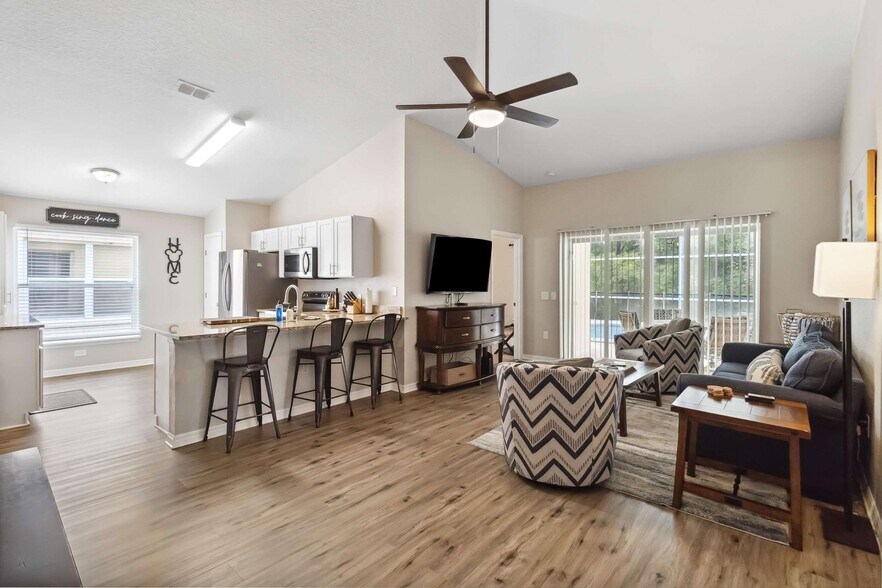 Open Kitchen & Living Space with Vaulted Ceilings - 222 Reserve Dr