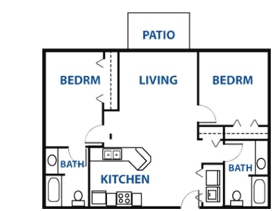 2BR/2BA - Bella Place Apartments