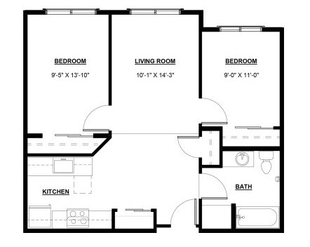 Floorplan - SPOKANE AT RAINIER COURT a 55+ Affordable Community