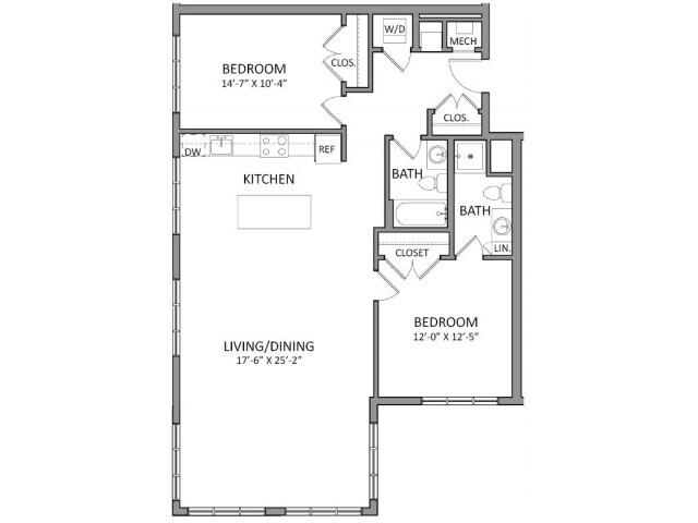 Floorplan - Flats at 131