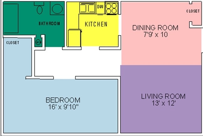 1BR/1BA - Sycamore West Apartments