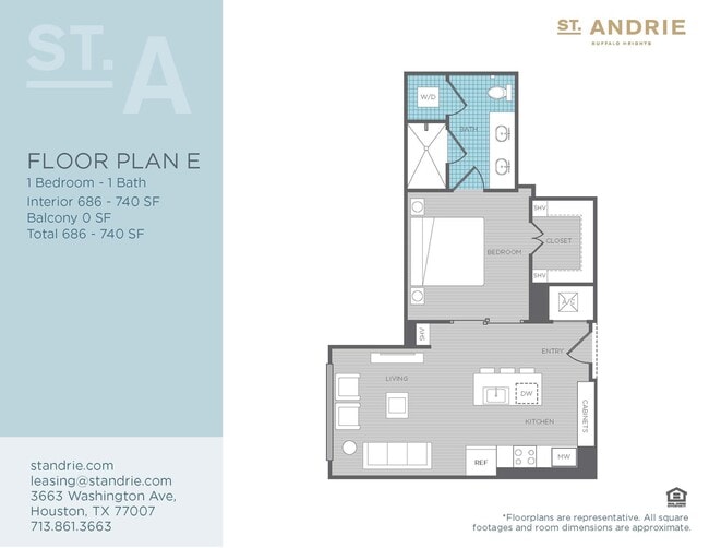 Floorplan E - St. Andrie At Buffalo Heights