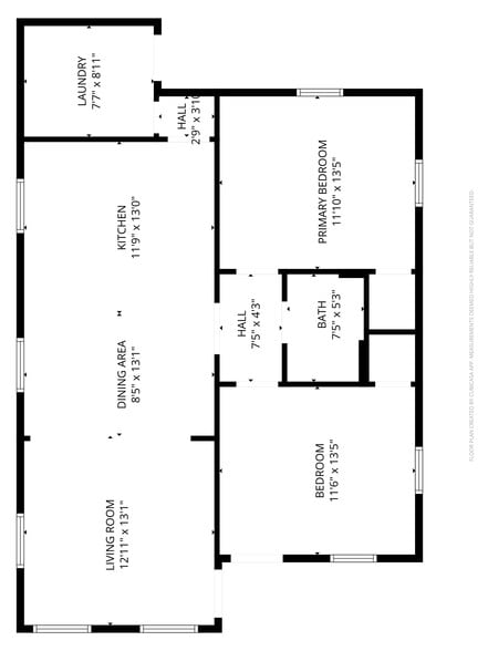 Measurements are approximate - 1123 W Morgan St