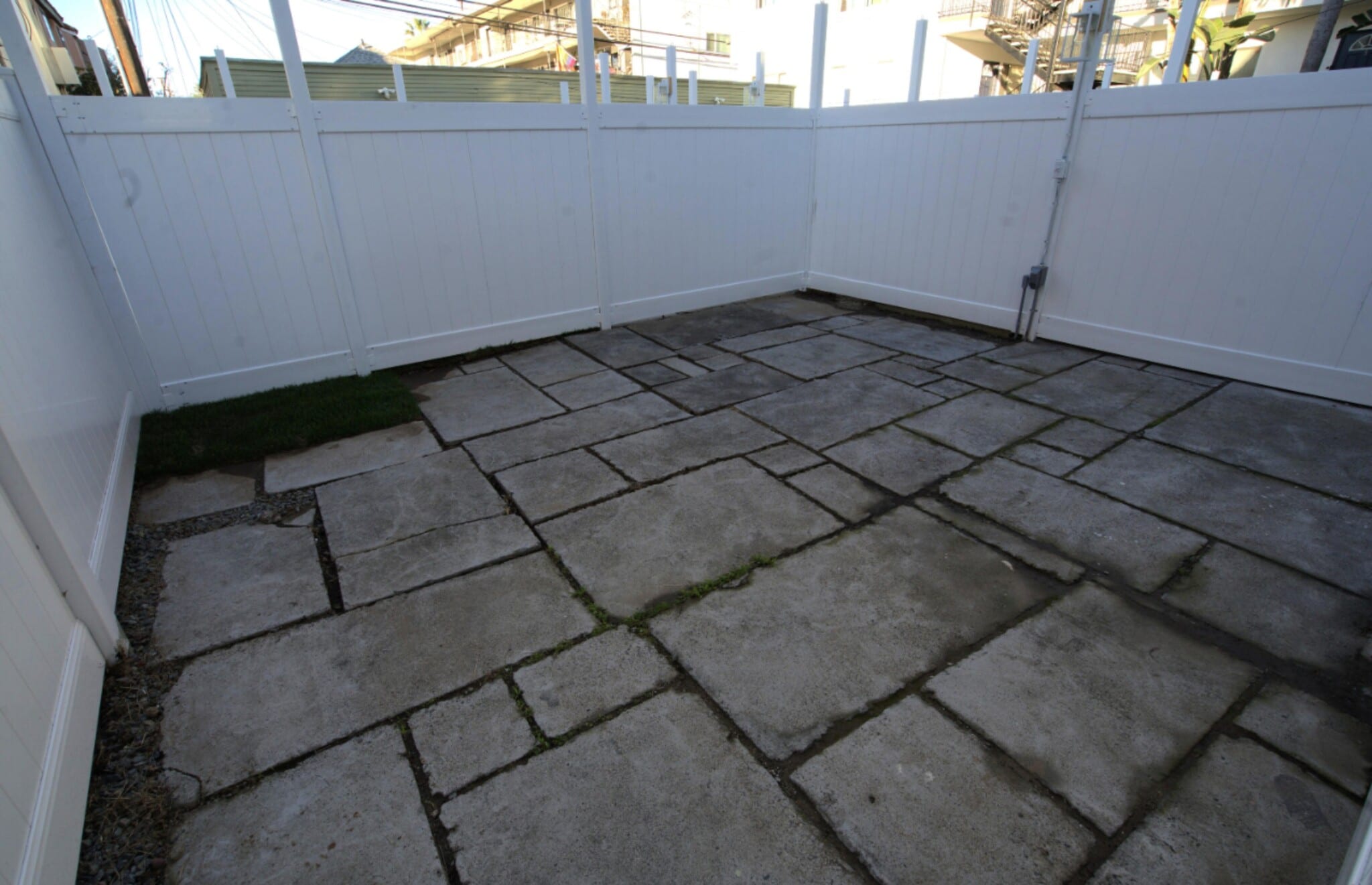 Private fenced backyard only for this unit's use - 1123 E Ocean Blvd