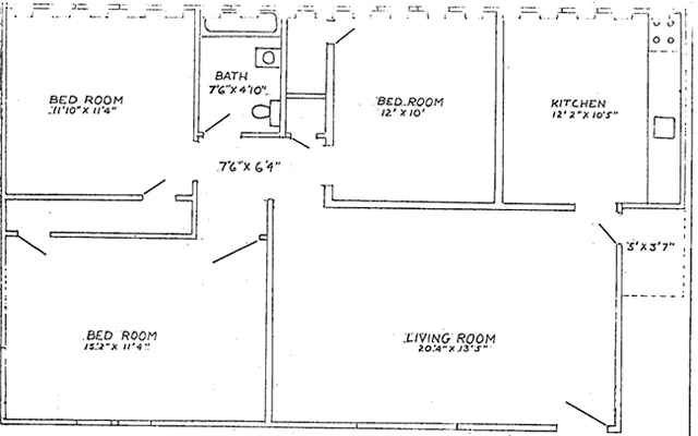 3x1.5 1000 sq. ft. - Westfield Manor Apartments