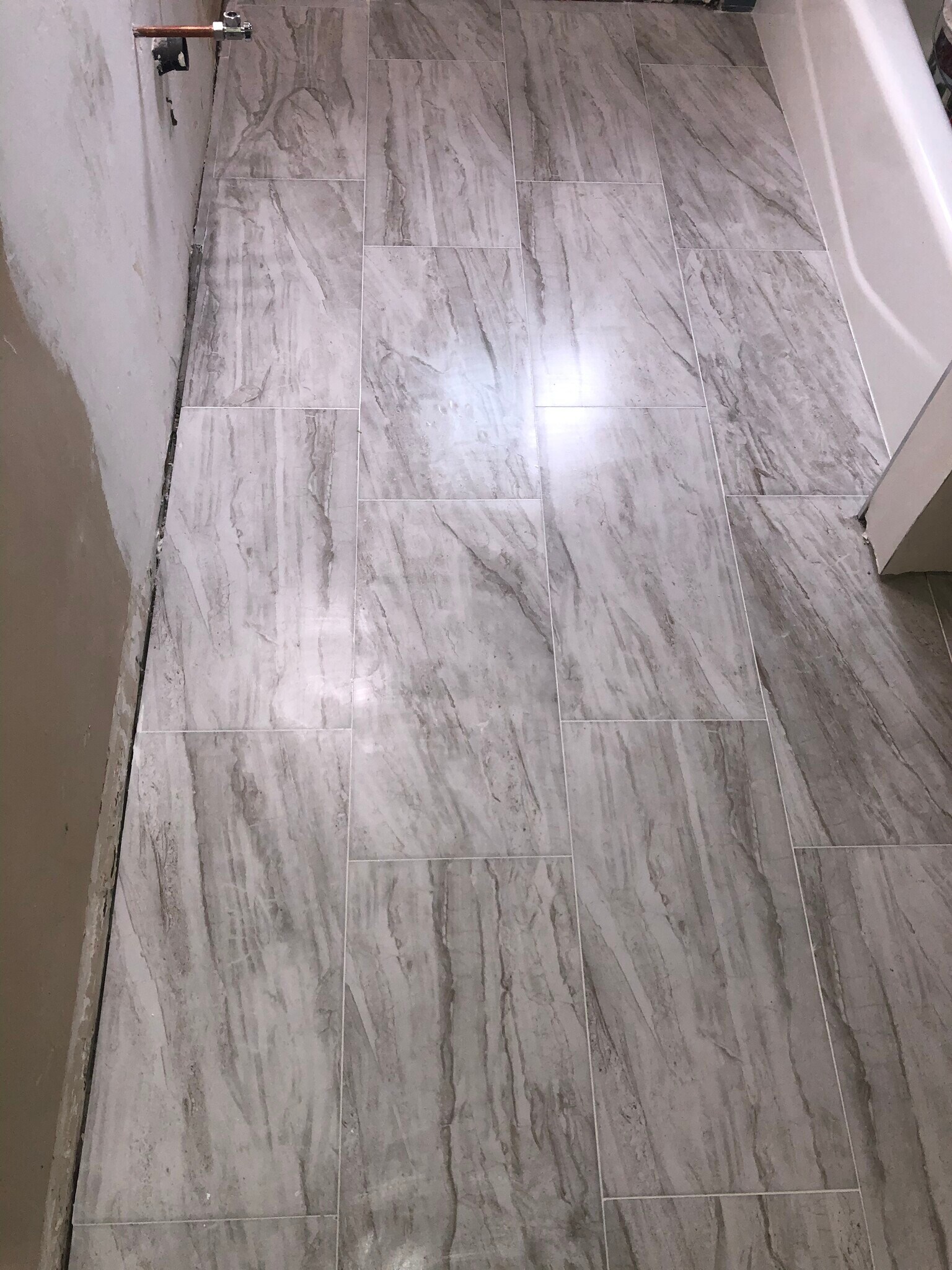 New bathroom flooring - 5727 S Corning Ave
