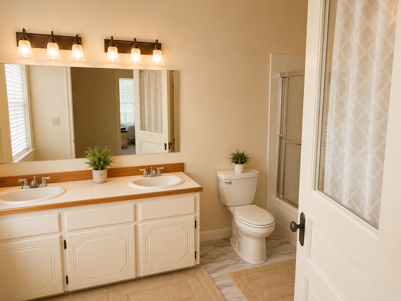 Extra Large Bathroom with Double Vanities and Shower/Tub - 2971 Mumbarto Ave
