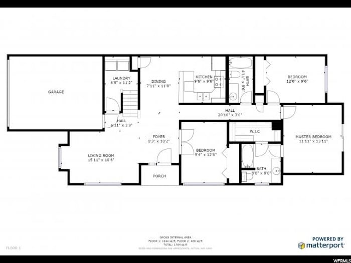 Downstairs floorplan - 282 W 960 S Apt A