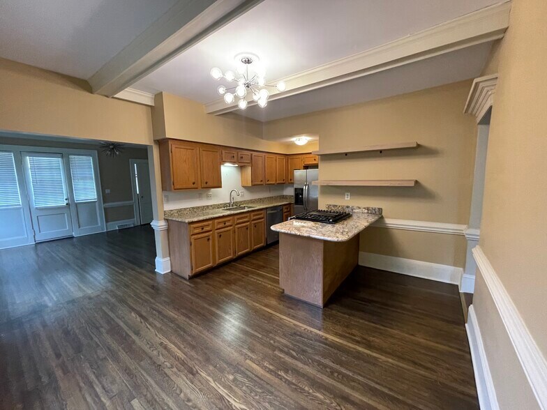 kitchen area/living room in front - 418 Clement Ave
