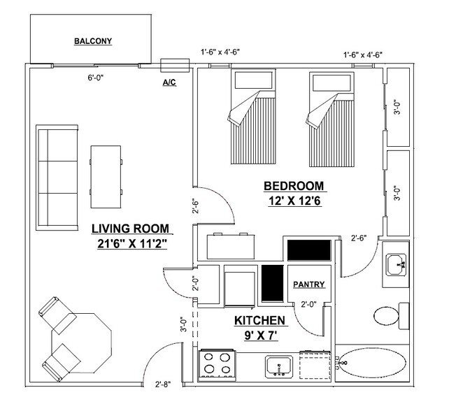 Floorplan - 458 E College Ave