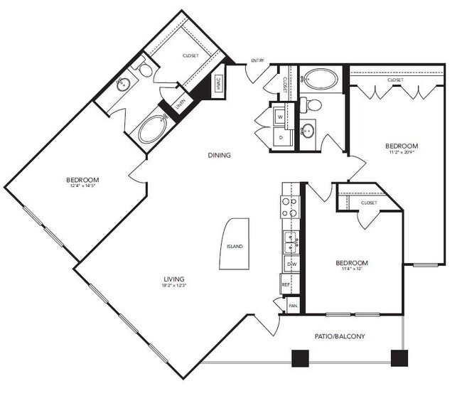 Landmark On Lovers - C1 - 2 Beds - 2 Baths - 1451 Sq. ft. - Landmark On Lovers