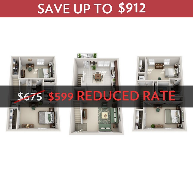 4x3.5 REDUCED RATES - Canvas Townhomes Allendale