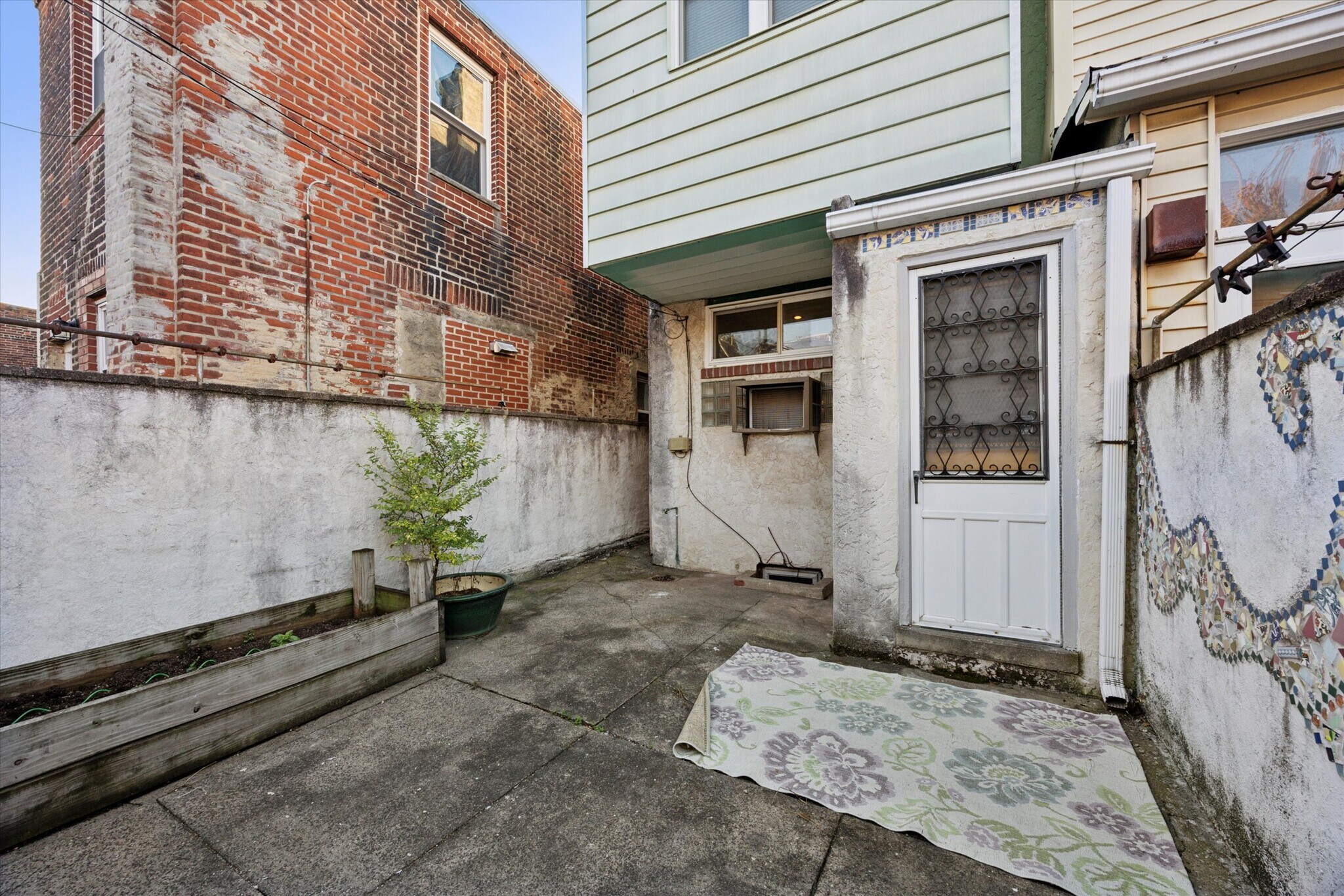 Rear Yard with Garden and Mosaic - 1321 Mifflin St