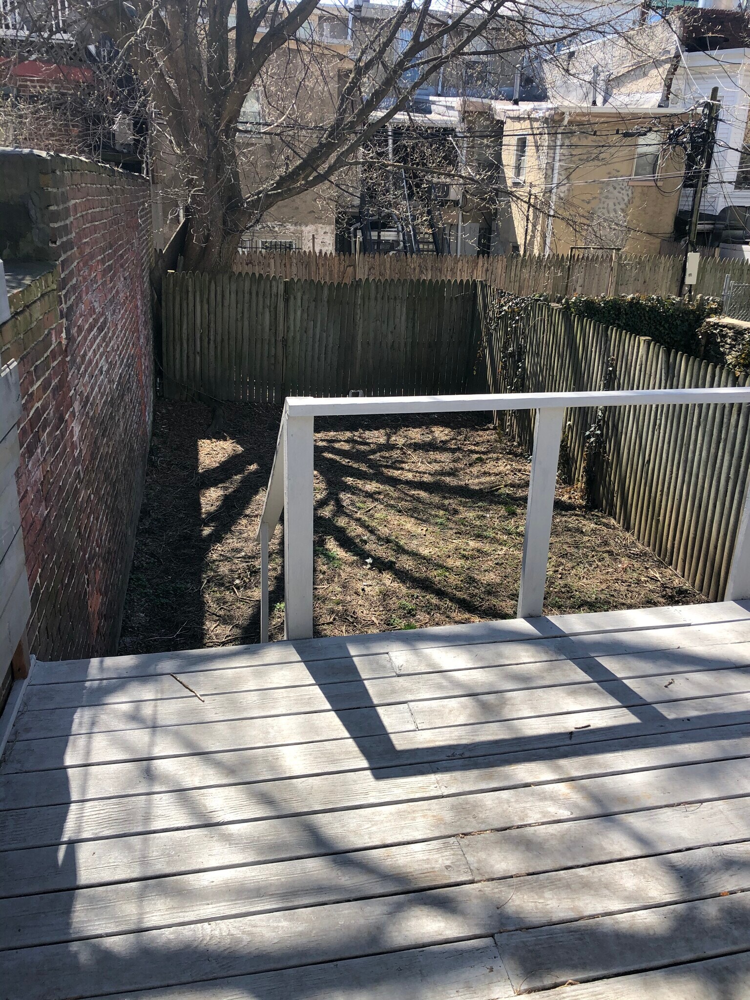 back deck with private, fenced in backyard - 4346 Cresson St