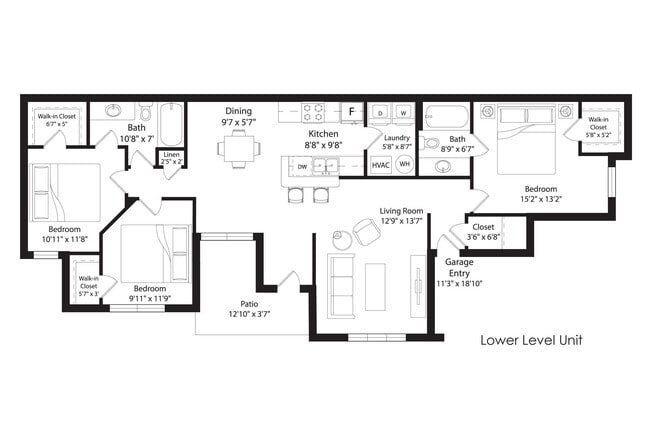Floorplan - Cascade Shores Townhomes + Flats