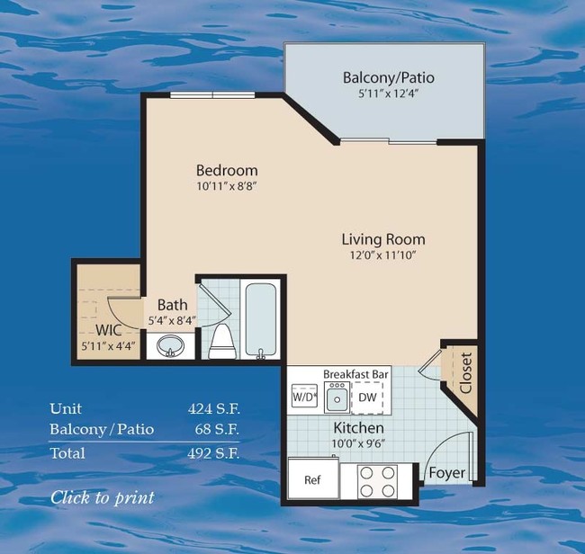 Floorplan - Sunset Bay Apartments