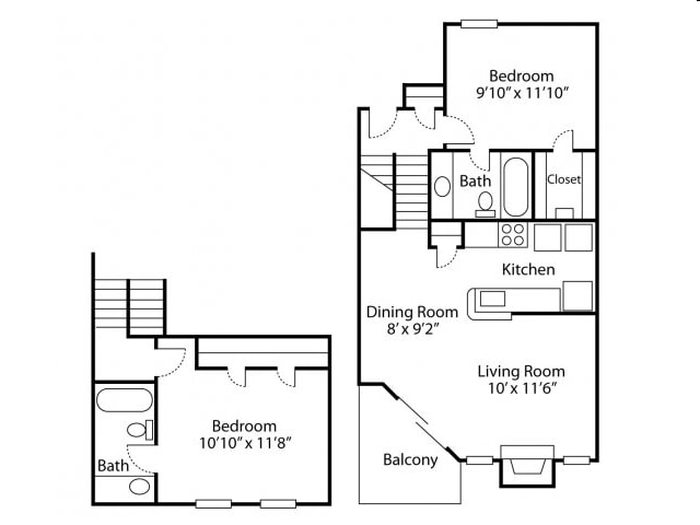 2BR/2BA - Bellevue West