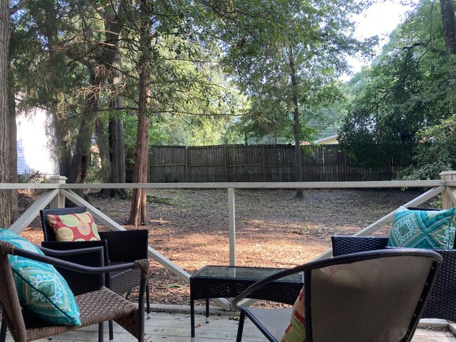 large fenced in back yard with deck - 3132 Oak Cir