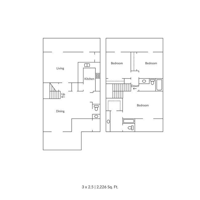 NPV floorplans_3x2.5.png - Northpointe Village Apartments