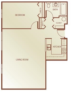 1BR/1BA - Park View at Rosedale