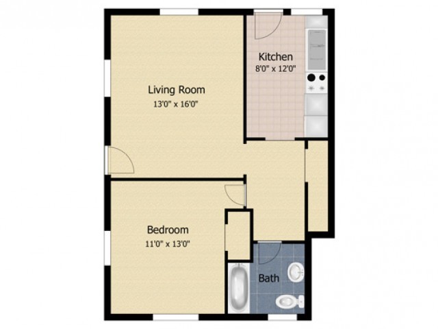 1 Bedroom - Stansbury Manor