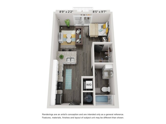 The Studio Plus Floorplan - Atlas Athens