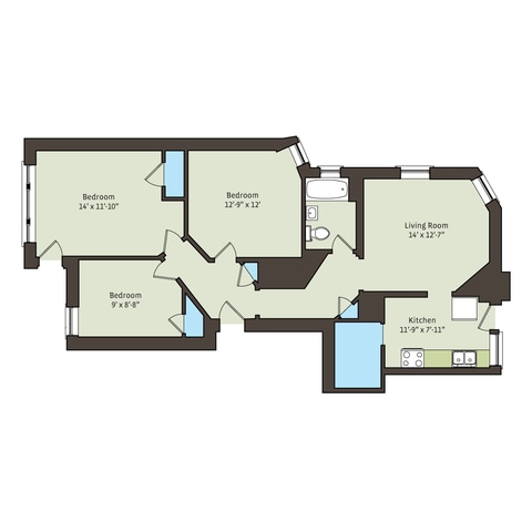Floorplan - 5339-5345 S. Woodlawn Avenue