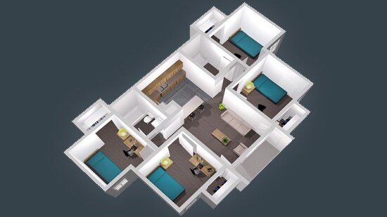 4BR/2BA - Centennial Court Apartments- Student Housing