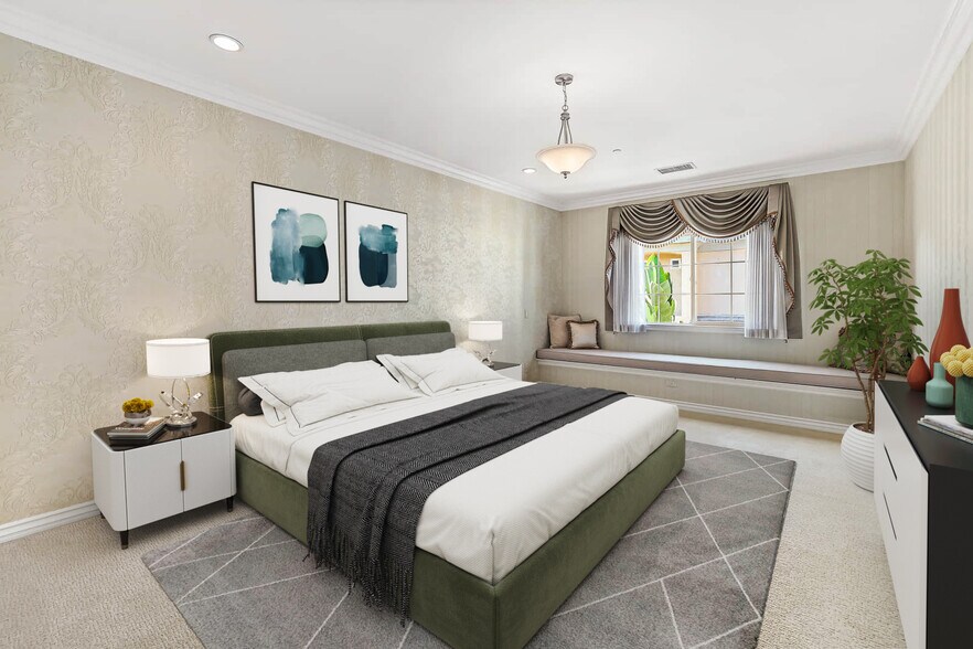 Master bedroom - virtually staged - 808 S Golden W Ave