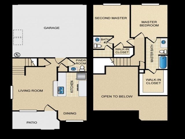 2 Bedrooms / 2.5 Bathrooms - Hidden Canyon Village
