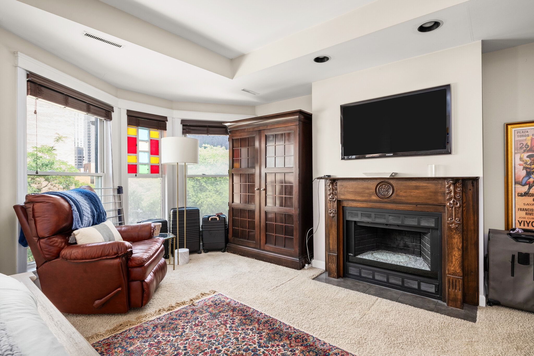 Primary Fireplace - 104 W Oak St