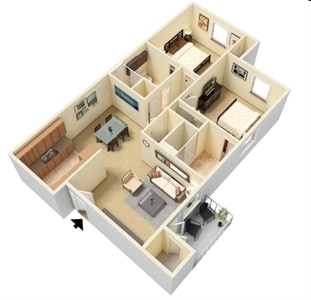 2BR/2BA - The Summit on 401