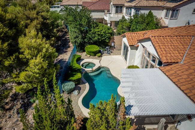 Huge elevated corner lot with inground pool and spa. - 2850 Bronzino Ct