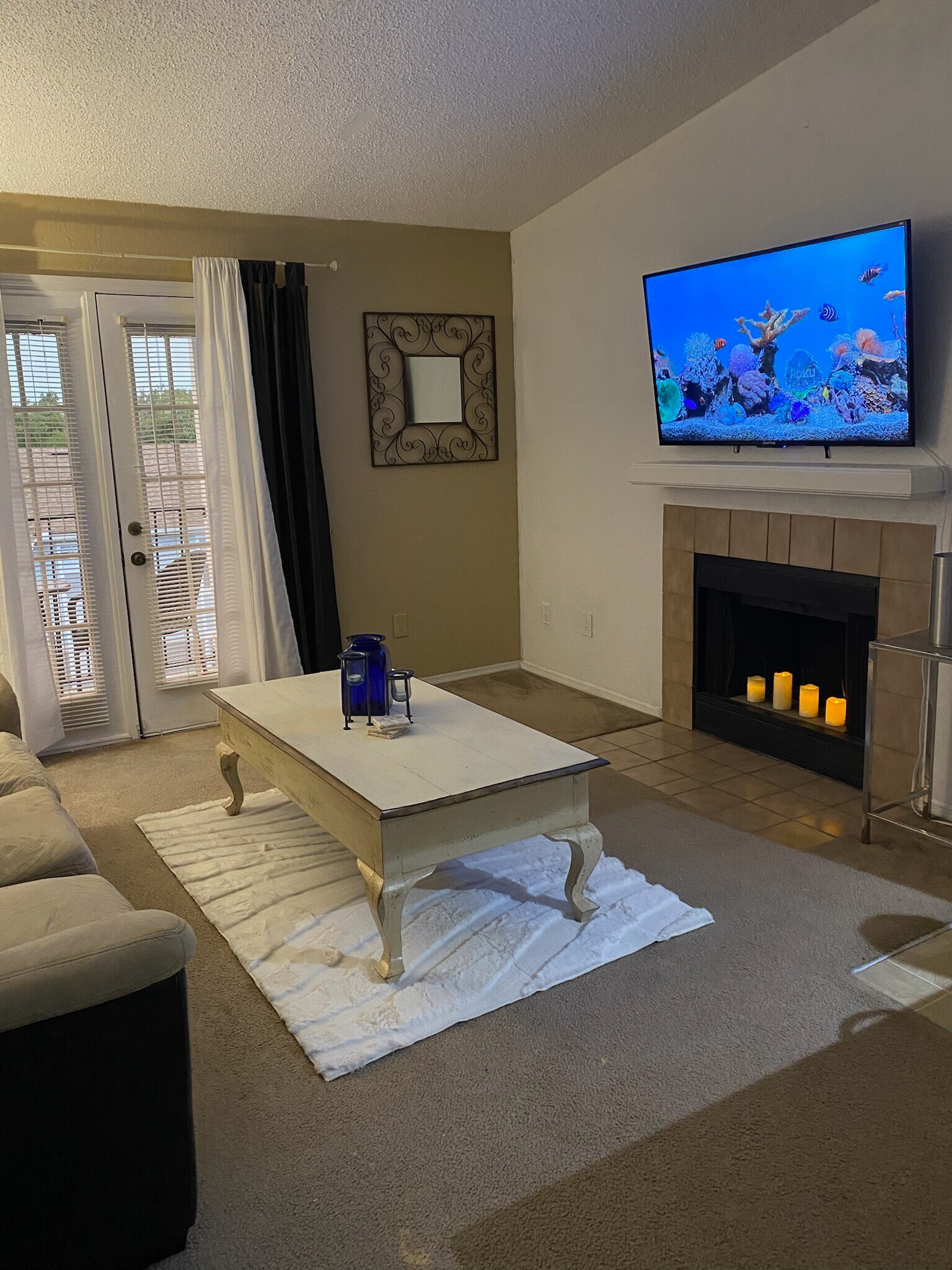 living room fireplace view - 2550 N Alafaya Trl