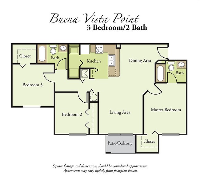 3BR/2BA - Buena Vista Point Apartments