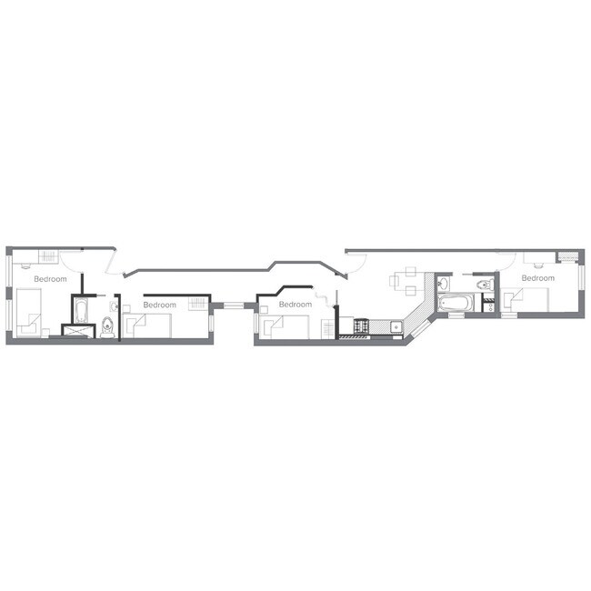 Floorplan - Stylish 3/4BD Apartments (+Rooftop&Backyard)