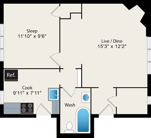 Floorplan - Irving Courts by Reside