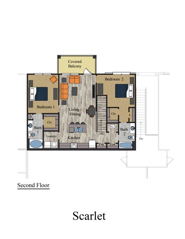 Floorplan - Meridian Park Apartments