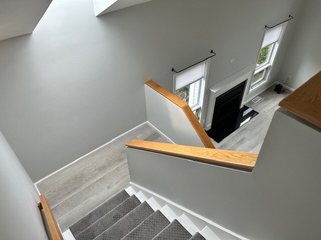 View from top of stairs to Living Room below - 42 Pepper Ln