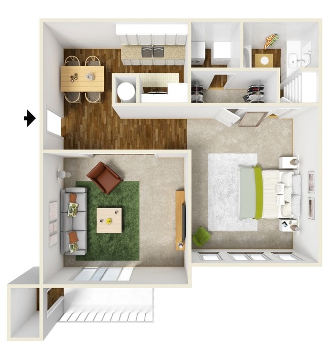 1BR/1BA - Branchwater