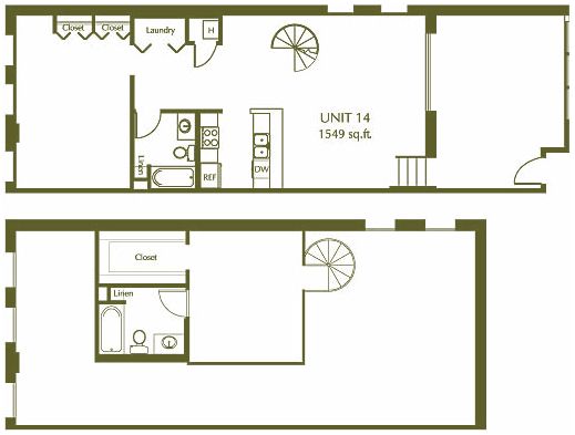 2 Bedroom / 2 Bath / 1549 Sq.Ft. - Eleventh Street Lofts